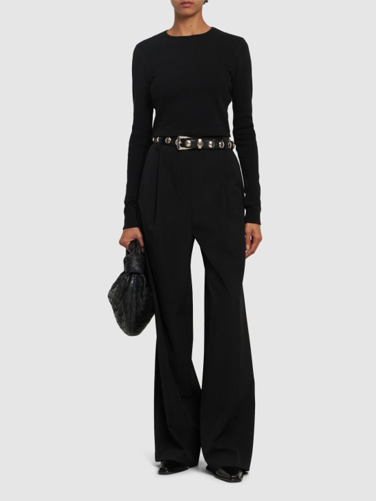 Wardrobe.nyc: Camiseta de algodón stretch - Negro - women_1 | Luisa Via Roma