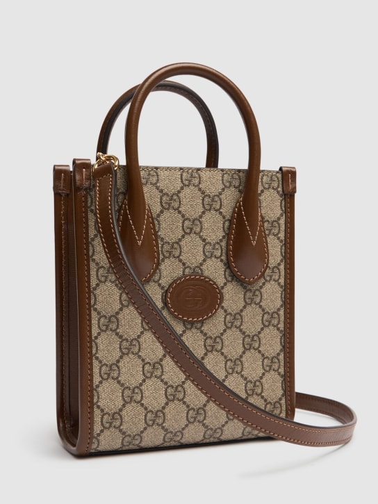 Gucci: GG Supreme shoulder bag - Beige - men_1 | Luisa Via Roma