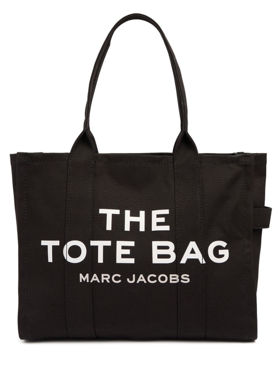 Marc Jacobs: The Large Tote cotton bag - Black - men_0 | Luisa Via Roma