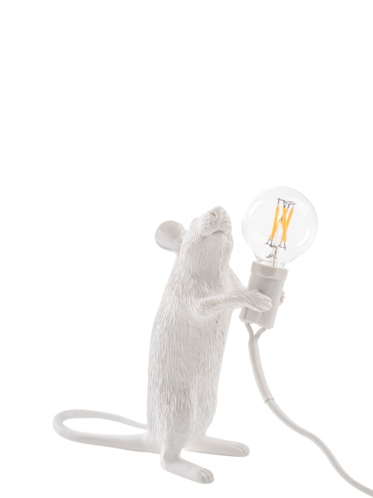 Seletti: Standing Mouse lamp - White - ecraft_0 | Luisa Via Roma
