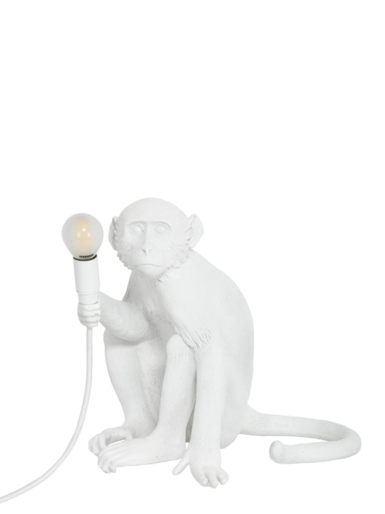 Seletti: Lampe de table Monkey - Blanc - ecraft_0 | Luisa Via Roma