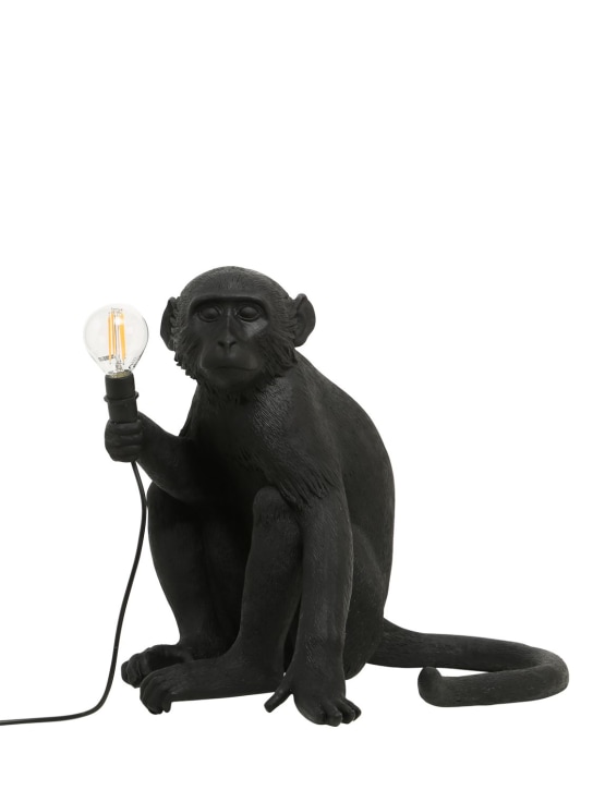 Seletti: Sitting Monkey lamp - Black - ecraft_0 | Luisa Via Roma