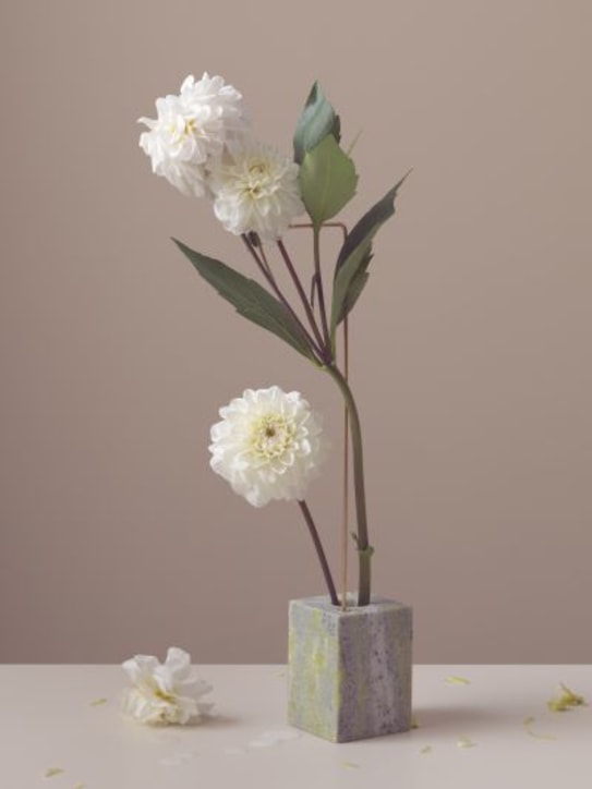 Bloc Studios: N.1 Jade marble Posture vase - Gold/Multi - ecraft_1 | Luisa Via Roma