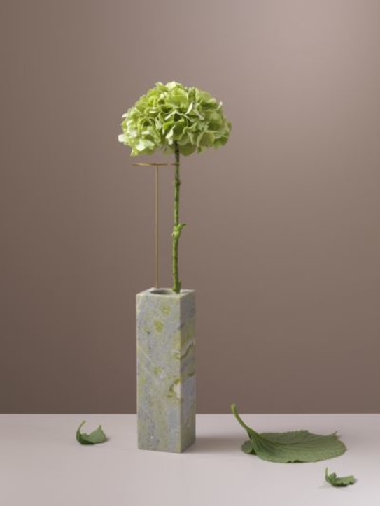 Bloc Studios: N.2 Jade marble posture vase - Gold/Multi - ecraft_1 | Luisa Via Roma