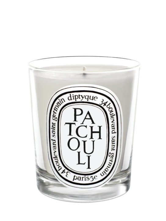 Diptyque: 190gr Patchouli scented candle - Transparent - beauty-men_0 | Luisa Via Roma