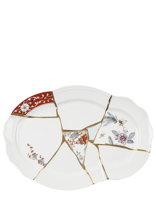 Seletti: Kintsugi porcelain tray - Multicolor - ecraft_0 | Luisa Via Roma
