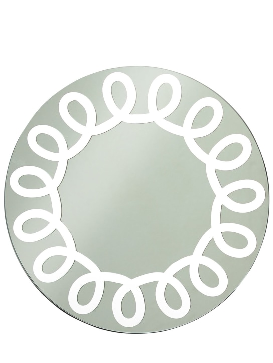 Gervasoni: Brick 99 decorated mirror - Silver - ecraft_0 | Luisa Via Roma