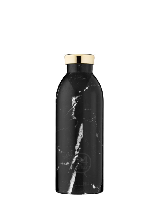 24bottles: 500ml Black Marble Clima bottle - Black - women_0 | Luisa Via Roma