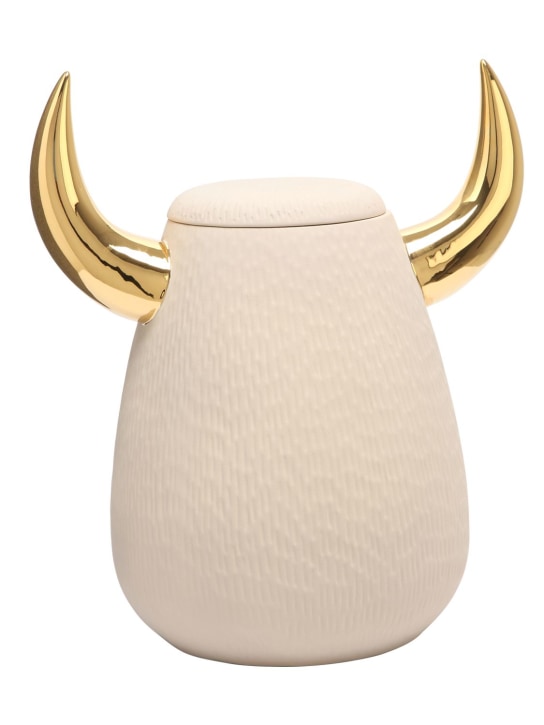 Bosa: Bull ceramic container - Beige/Gold - ecraft_0 | Luisa Via Roma