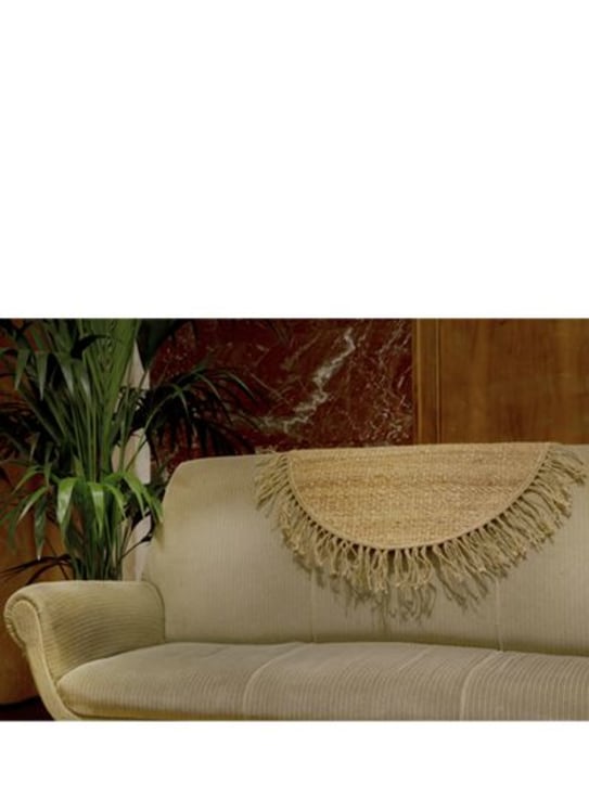 Studio Maleki: Cocco round handmade jute rug w/ fringes - Brown - ecraft_1 | Luisa Via Roma