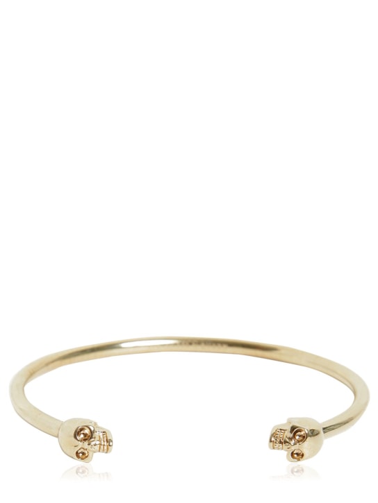 Alexander McQueen: Skull thin bracelet - Gold - women_0 | Luisa Via Roma