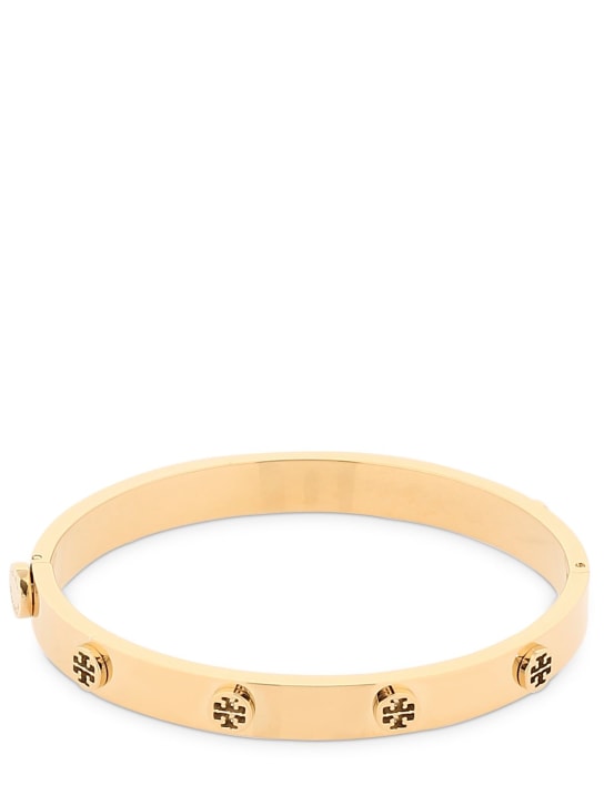 Tory Burch: 7mm Miller stud hinge bracelet - Gold - women_0 | Luisa Via Roma