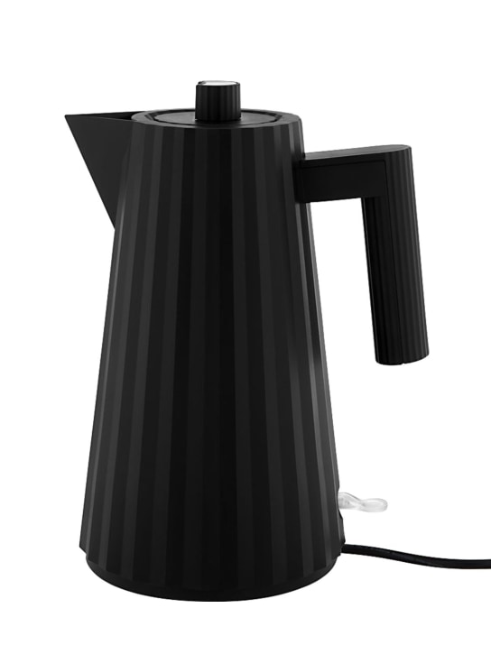 Alessi: Plissé electric tea kettle - Black - ecraft_0 | Luisa Via Roma
