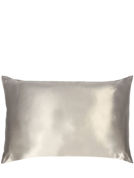 Slip: Queen/standard silk pillowcase - Silver - beauty-men_0 | Luisa Via Roma