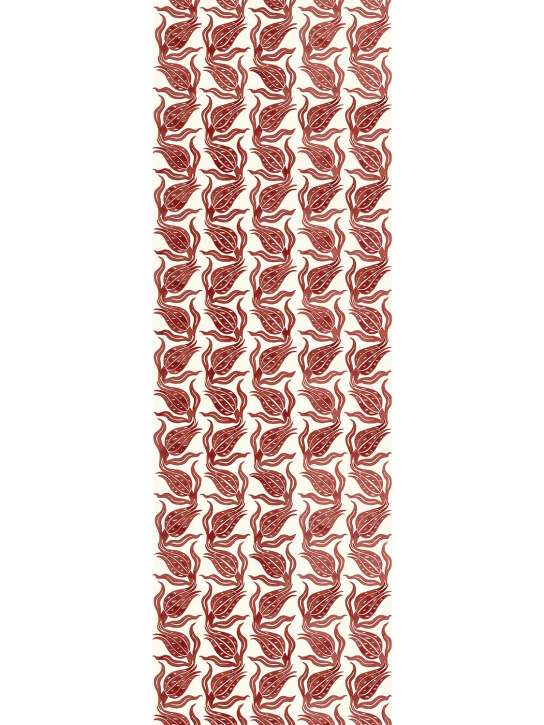 Arjumand's World: Tulip sway warm printed wallpaper - Beige/Red - ecraft_1 | Luisa Via Roma