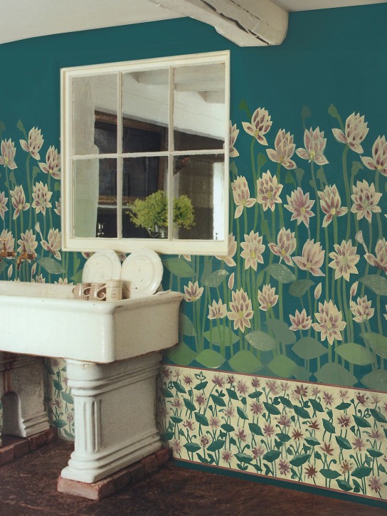 Arjumand's World: Venice Jaipur dream printed wallpaper - Green/Blue - ecraft_1 | Luisa Via Roma