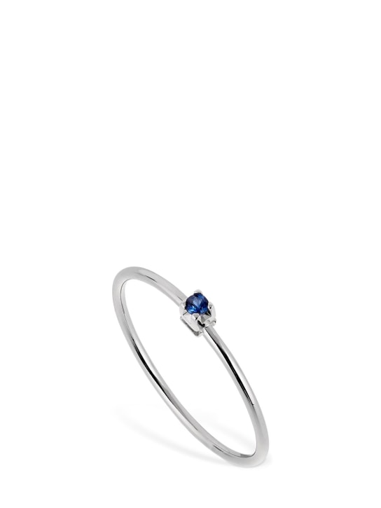 Vanzi: 18kt White gold & sapphire ring - White Gold/Blue - women_0 | Luisa Via Roma