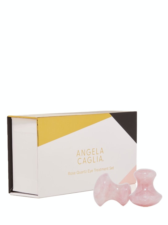 Angela Caglia: Rose quartz eye treatment set - Durchsichtig - beauty-men_1 | Luisa Via Roma