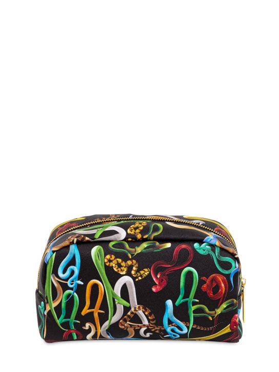 Seletti: Snake print beauty case - Multicolor - ecraft_0 | Luisa Via Roma
