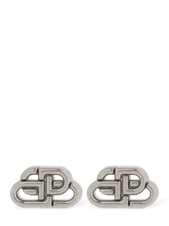 Balenciaga: BB XS Mini logo stud earrings - women_0 | Luisa Via Roma