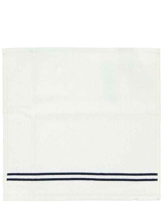 Frette: Hotel Classic cotton washcloth - White/Blue - ecraft_0 | Luisa Via Roma