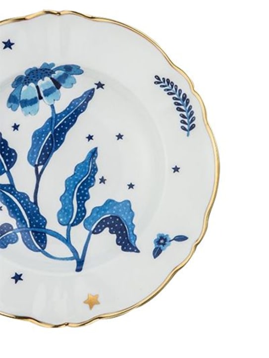 Bitossi Home: Floral dinner plate - Blue/White - ecraft_1 | Luisa Via Roma