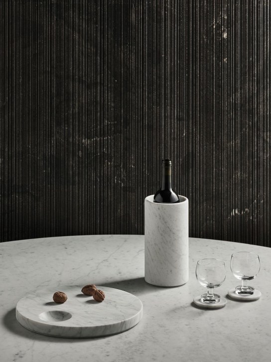 Salvatori: Ellipse Carrara marble wine chiller - White - ecraft_1 | Luisa Via Roma