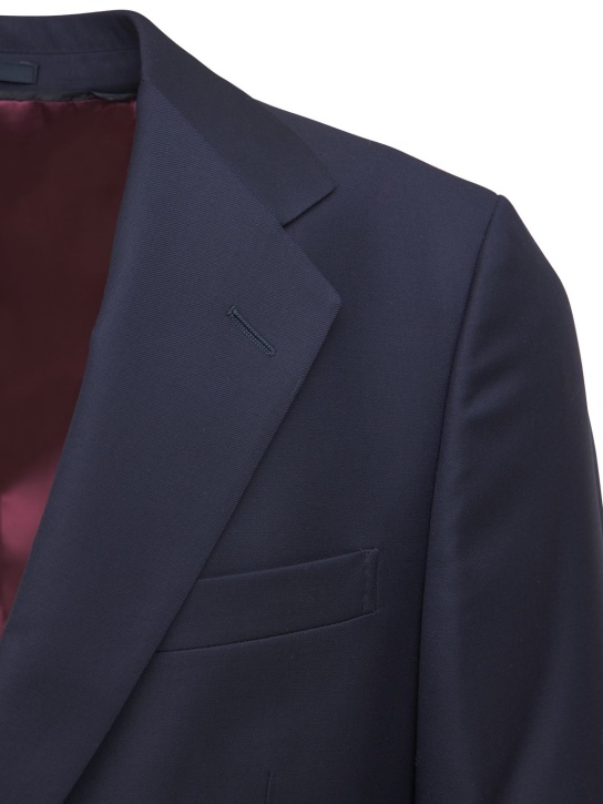 Gucci: Natural wool blend London suit - Dark Blue - men_1 | Luisa Via Roma