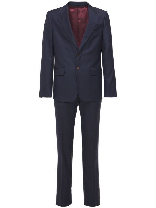 Gucci: Natural wool blend London suit - Dark Blue - men_0 | Luisa Via Roma