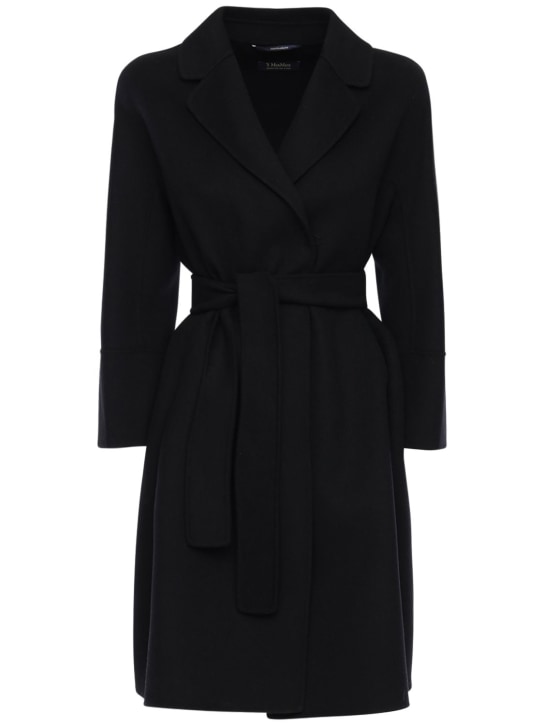'S Max Mara: Arona wool coat - Black - women_0 | Luisa Via Roma