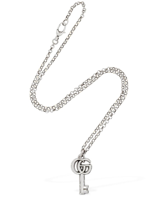Gucci: GG Marmont key charm necklace - women_1 | Luisa Via Roma