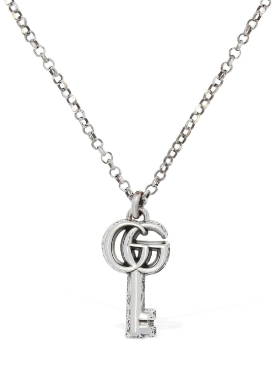 Gucci: GG Marmont key charm necklace - women_0 | Luisa Via Roma