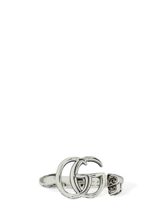 Gucci: OFFENER RING „GG MARMONT“ - Silber - men_1 | Luisa Via Roma