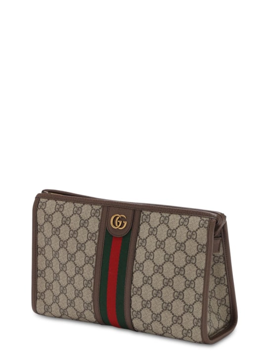 Gucci: Beauty case GG Supreme in tela spalmata - Beige - men_1 | Luisa Via Roma