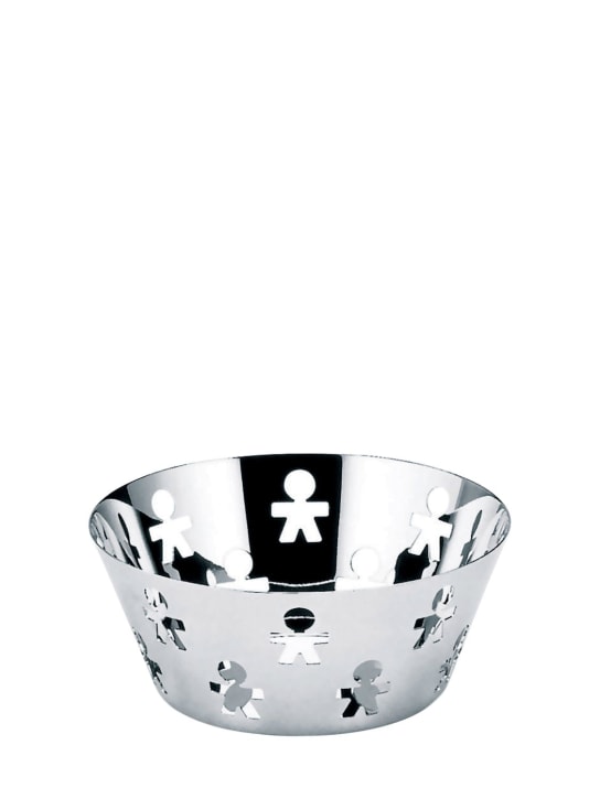 Alessi: Girotondo stainless steel fruit bowl - Silver - ecraft_0 | Luisa Via Roma