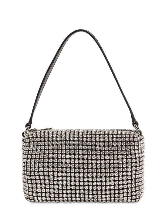 Alexander Wang: Medium Heiress crystal top handle bag - White - women_0 | Luisa Via Roma