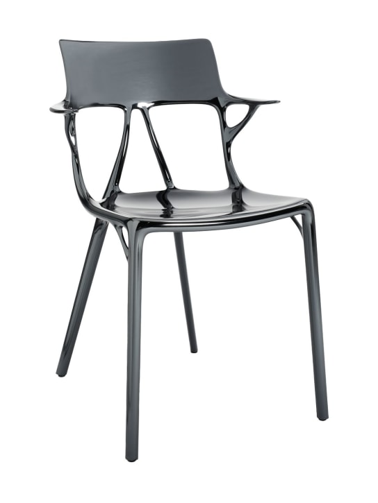 Kartell: Lot de 2 chaises en métal AI - Titanium - ecraft_1 | Luisa Via Roma