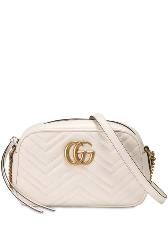 Gucci: GG Marmont leather camera bag - Mystic White - women_0 | Luisa Via Roma