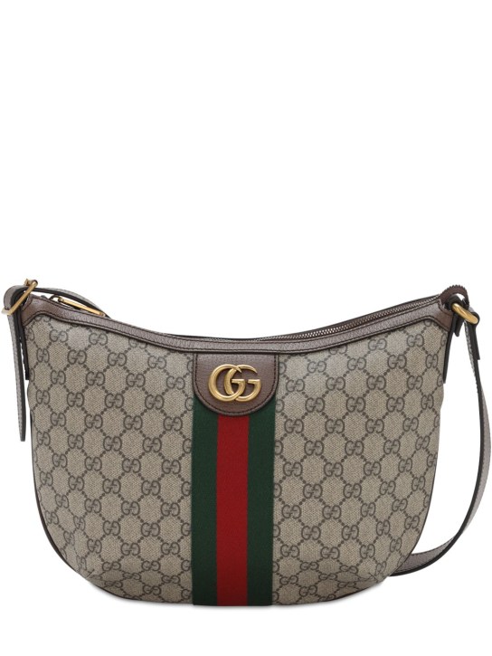 Gucci: Ophidia GG Supreme shoulder bag - Beige/Brown - men_0 | Luisa Via Roma