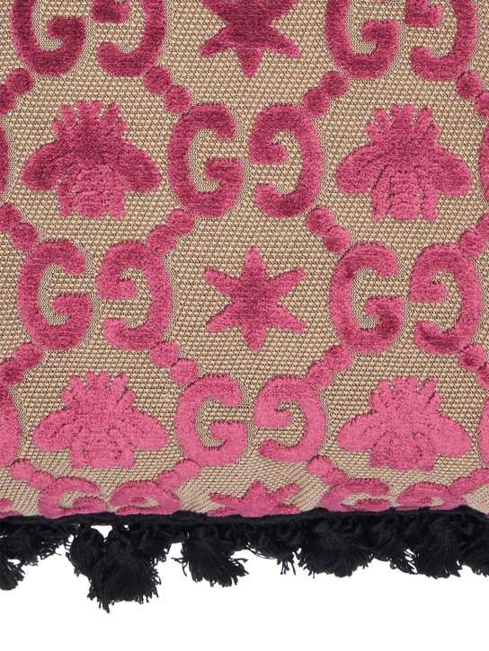 Gucci: GG jacquard cushion - Multicolor - ecraft_1 | Luisa Via Roma