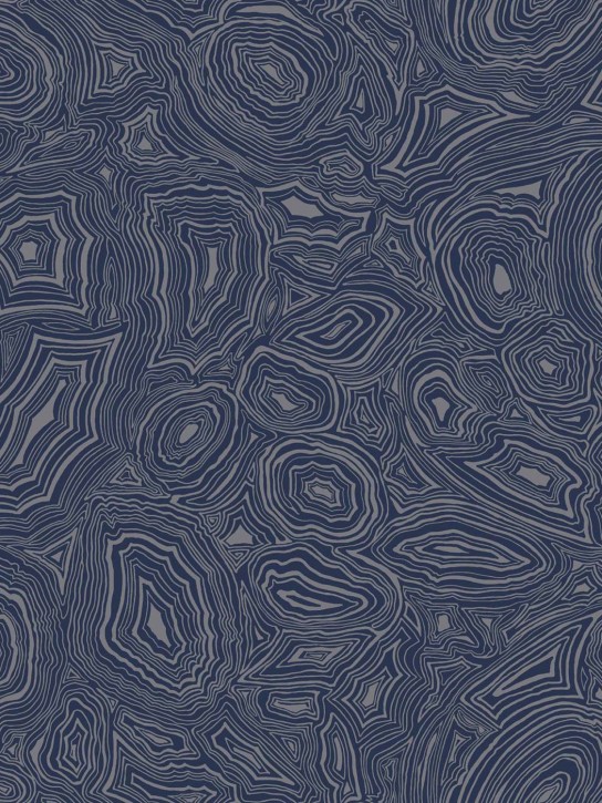 Fornasetti: Malachite wallpaper - Blue - ecraft_0 | Luisa Via Roma