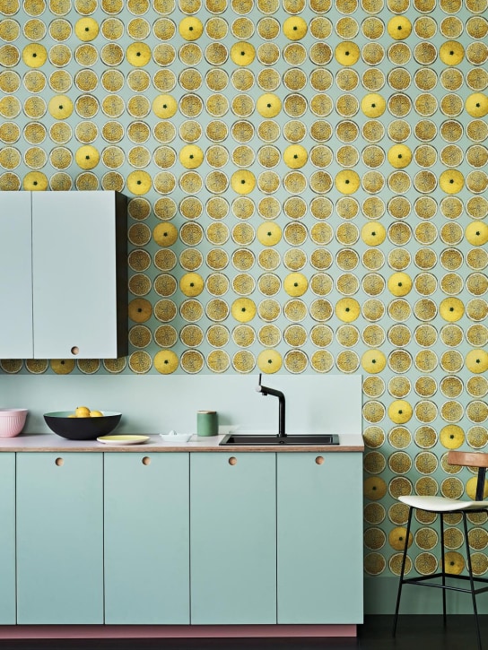 Fornasetti: Arance wallpaper - Yellow - ecraft_1 | Luisa Via Roma