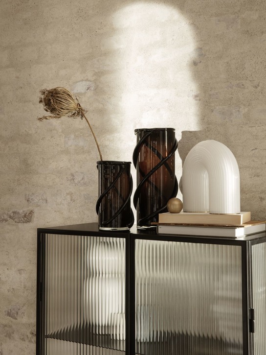 Ferm Living: Small Entwine glass vase - Brown - ecraft_1 | Luisa Via Roma