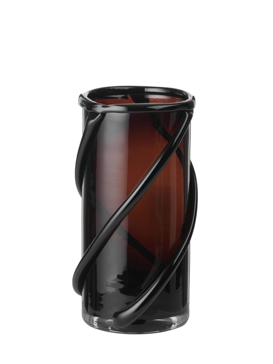 Ferm Living: Small Entwine glass vase - Brown - ecraft_0 | Luisa Via Roma