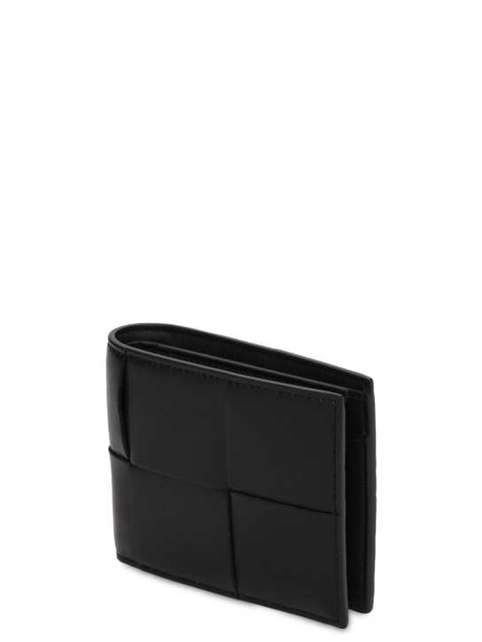 Bottega Veneta: Cassette leather bi-fold wallet - Black - men_1 | Luisa Via Roma