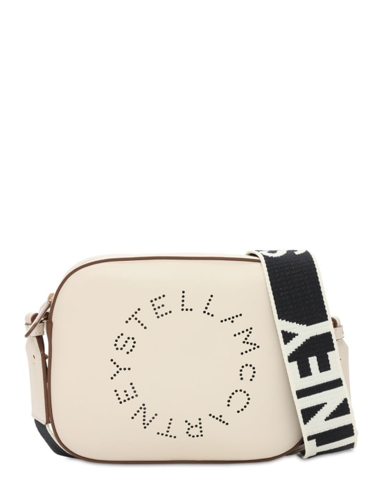 Stella McCartney: Soft faux leather camera bag - Pure White - women_0 | Luisa Via Roma