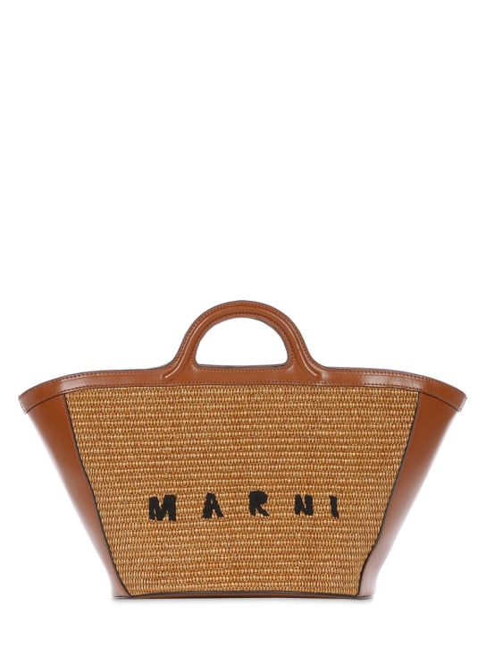 Marni: Small Tropicalia Summer top handle bag - Raw Sienna - women_0 | Luisa Via Roma