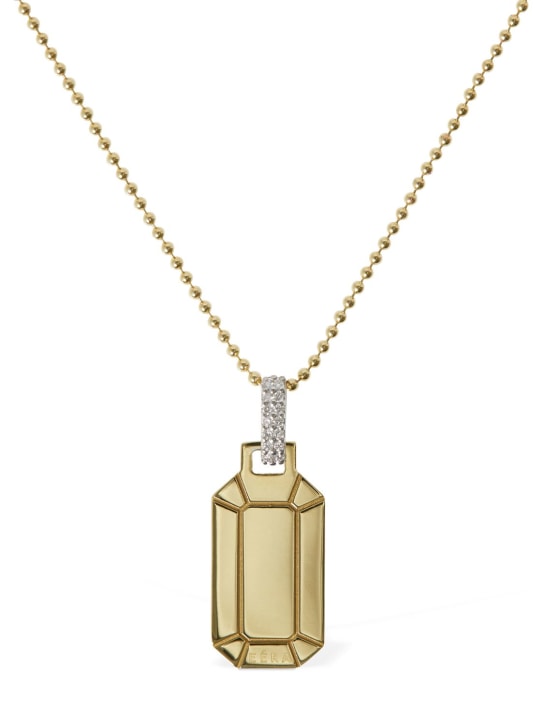 EÉRA: Small Tokyo 18kt gold & diamond necklace - Gold/Crystal - women_0 | Luisa Via Roma