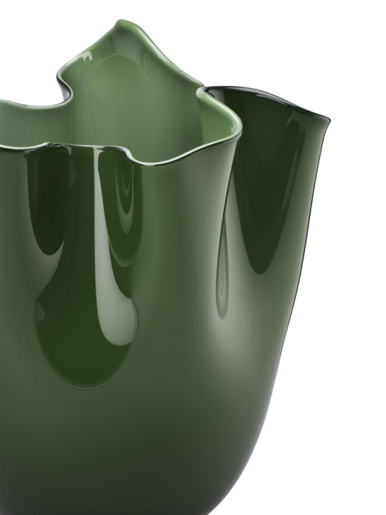 Venini: Fazzoletto medium vase - Apple Green - ecraft_1 | Luisa Via Roma