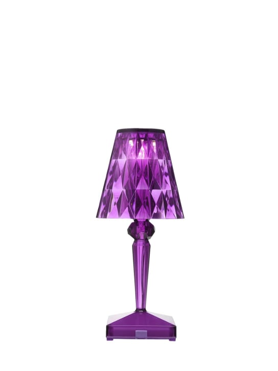 Kartell: Battery table lamp - Purple - ecraft_0 | Luisa Via Roma